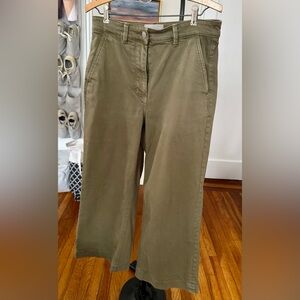 Everlane Wide Leg Crop Pant Sz 8 (Surplus Green)